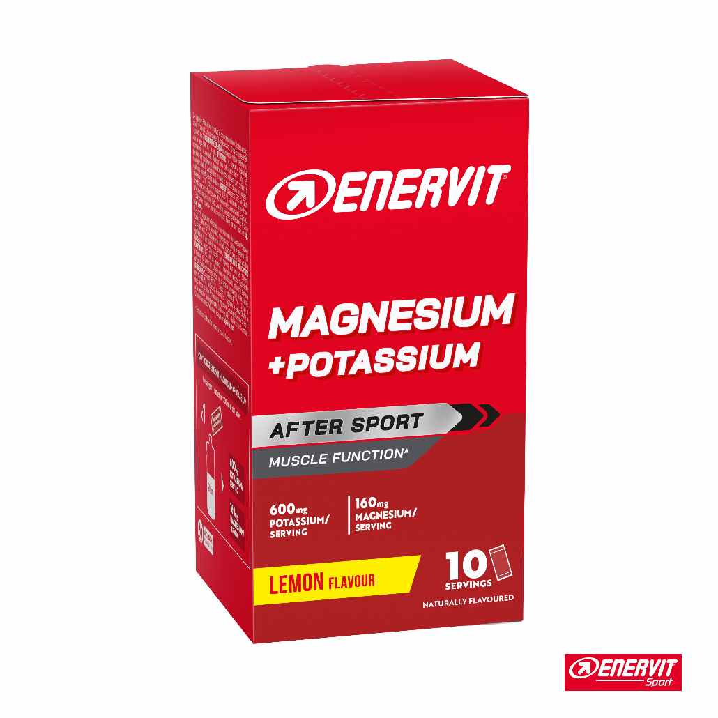 ENERVIT Sport - Magnezij + kalij s sladilom; 10 vrečk x 15g