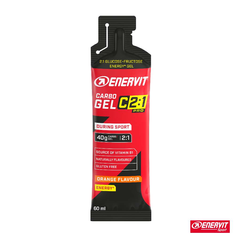 ENERVIT C2:1PRO - Energijski gel CARBO GEL; 60 mL - Pomaranča