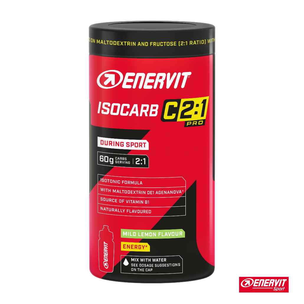 ENERVIT C2:1PRO - Instant energijski napitek ISOCARB; 650 g - Blag okus limone