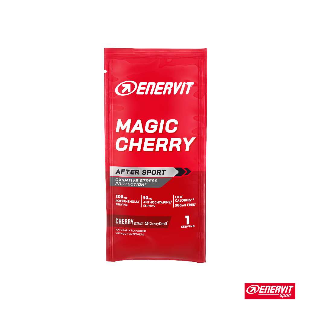 ENERVIT Sport - Regeneracijski napitek - Magic cherry; 10 vrečk x 9g - Višnja - slika 3